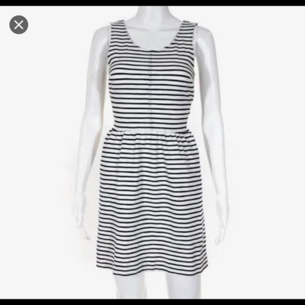 J. Crew Striped Sleeveless Skater Dress